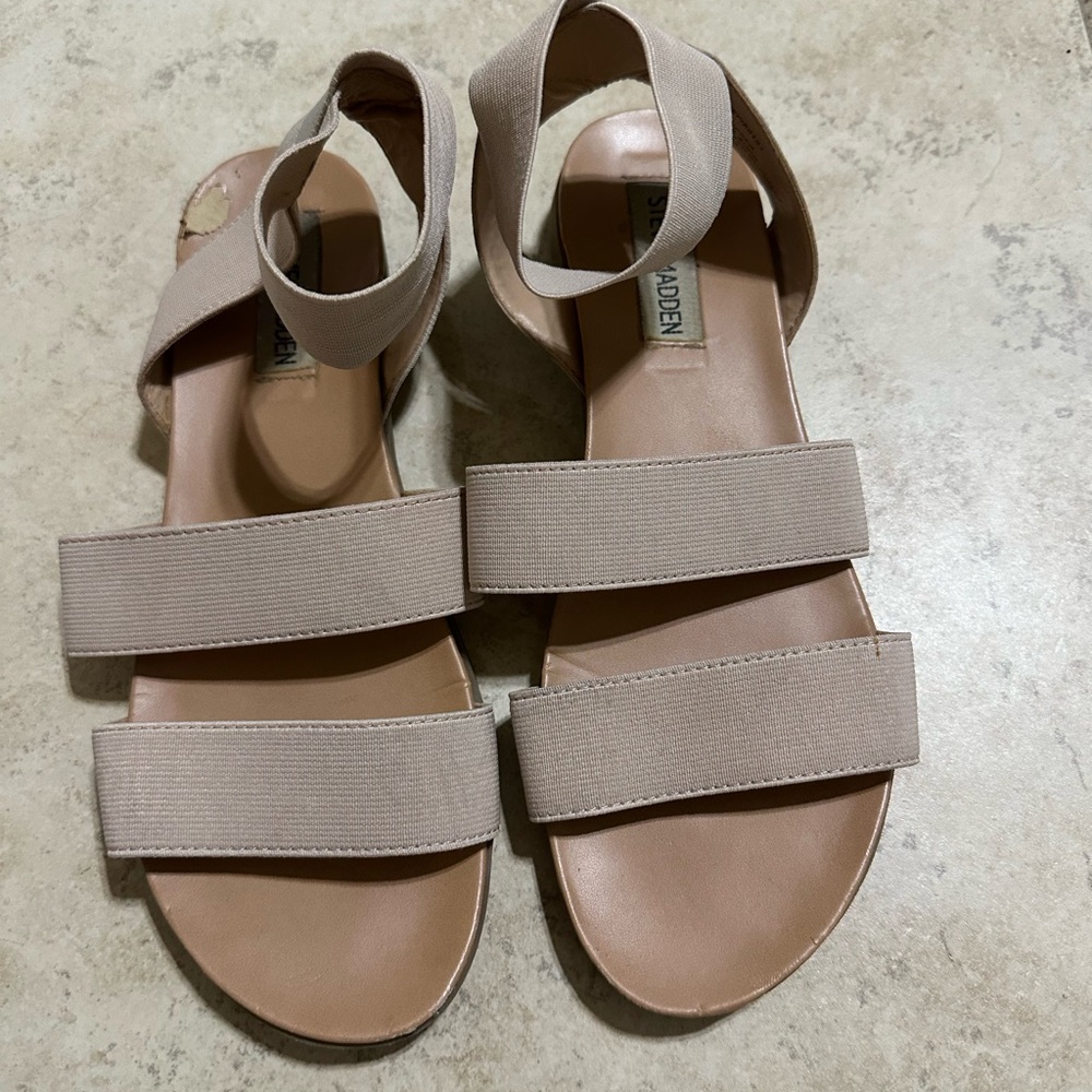 Steve Madden Women's Cream Strap Sandals